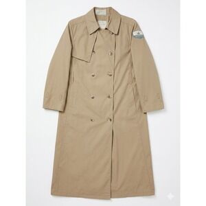 Vintage Disneyland London Fog Cast Member Trench Coat Tan Khaki Womens 14 Reg